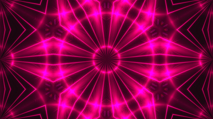 Abstract background with VJ Fractal purple kaleidoscopic. 3d rendering digital backdrop.