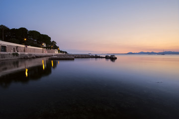 Une couché de soleil sur le cap d'Antibes 