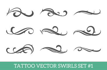 Calligraphic Swirls Set