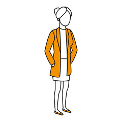 Woman doctor cartoon vector illustration graphic design