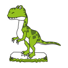 Naklejka premium T rex cartoon vector illustration graphic design