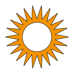 Sun cartoon isolated vector illustration graphic design