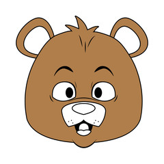 Cute bear cartoon vector illustration graphic design