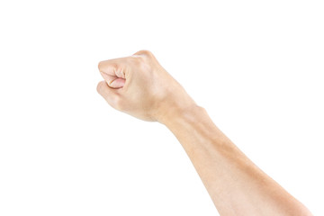 biff hand isolated on white background