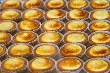 Egg tarts.