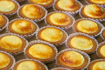 Egg tarts.