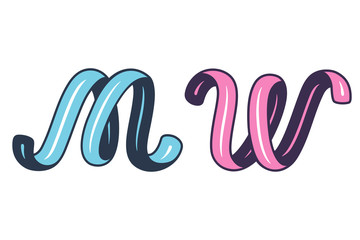 Initial letters M and W
