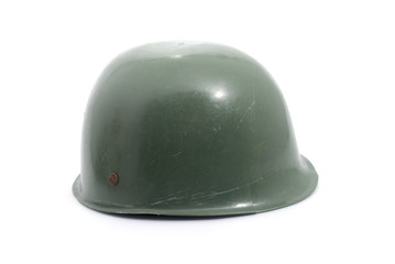  Army helmet toy on a white background