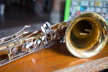 old saxophone
