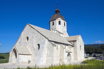 Fototapeta na wymiar Eglise de Saint-Hymetière (Jura, France)