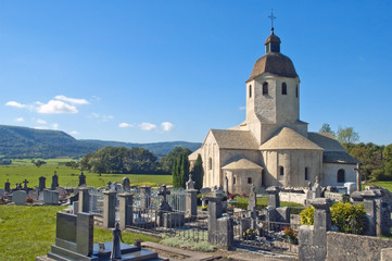 Fototapeta na wymiar Eglise de Saint-Hymetière (Jura, France)