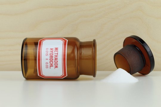old bottle with Methadone