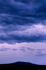 Background of dark cloudy sky before a thunder-storm