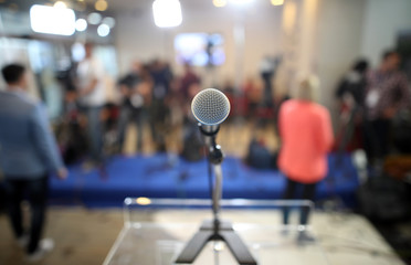 Microphone, politics press conference