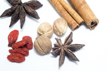 Ingredients for Chinese herbal soup