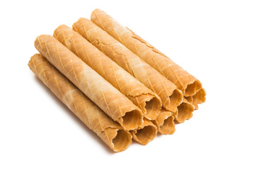 waffle rolls isolated