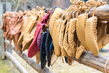 National latvian leather shoes