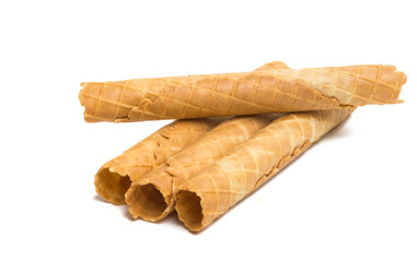 waffle rolls isolated