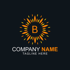 B Modern Letter Logo Template Design