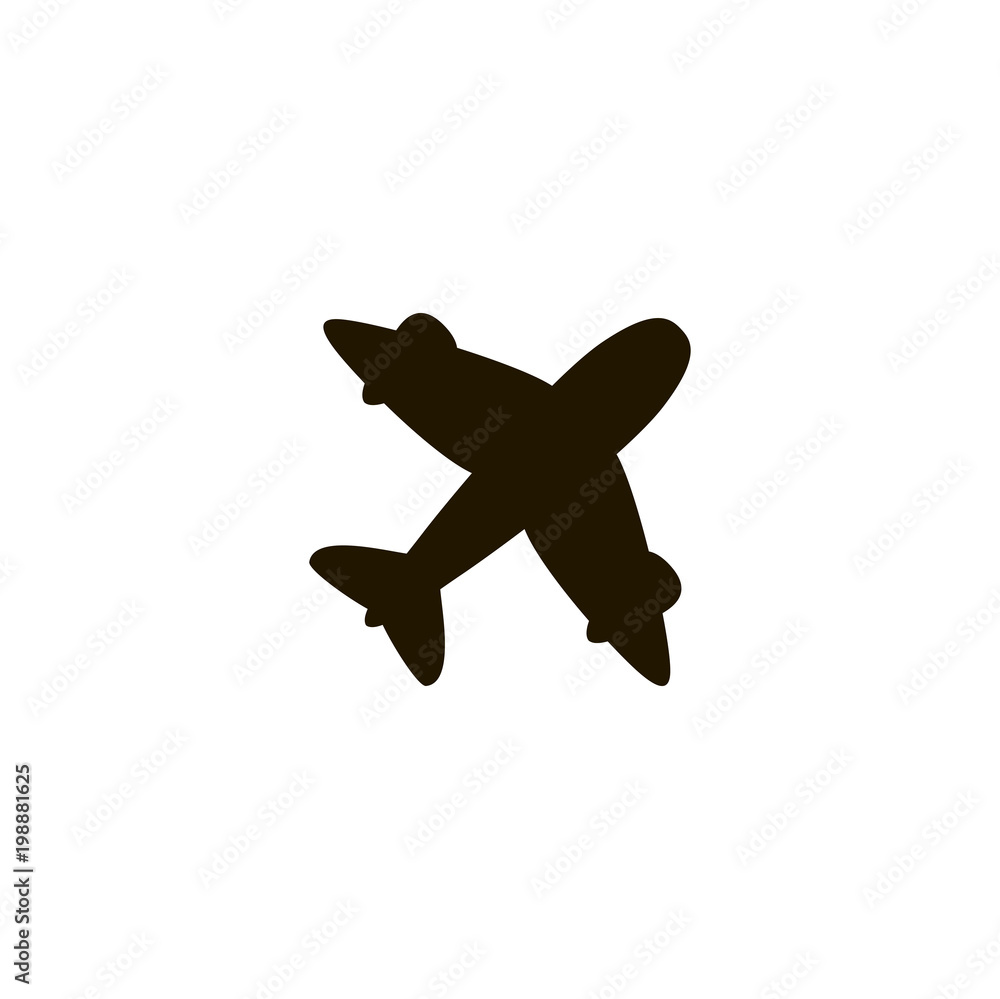 Sticker plane icon. sign design