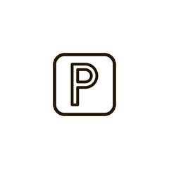 parking icon. sign design