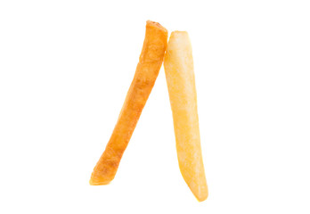 fried potatoes isolated