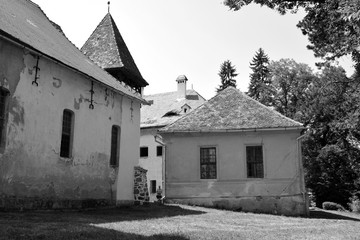 Typical rural landscape in Veseud, Zied, a village in the commune Chirpăr from Sibiu County,...