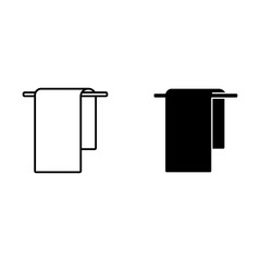 Towel icon isolated on white background. Vector art.