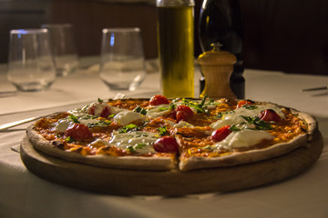 Mozarella Pizza with Burrata Cheese