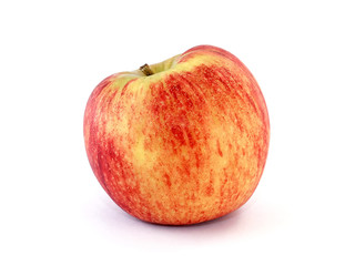 Fototapeta na wymiar single red apple fruit isolated on white