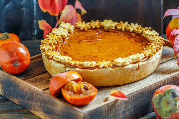 Traditional American pumpkin pie.