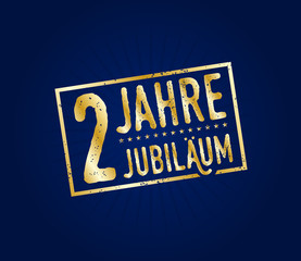 2 Jahre Jubilaeum Gold Stempel