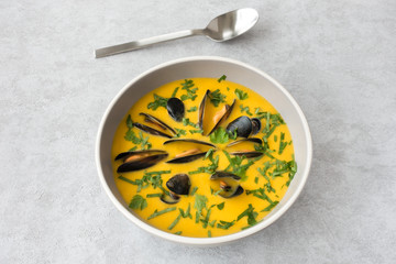 Mussel and Butternut Squash Soup