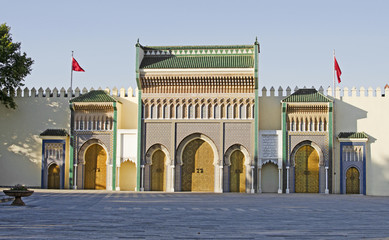 Obraz premium A traditional and ornate Moroccan Palace.