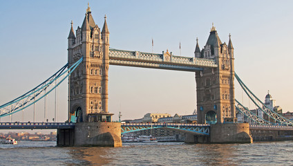 The histroic Tower Bridge in London, England.