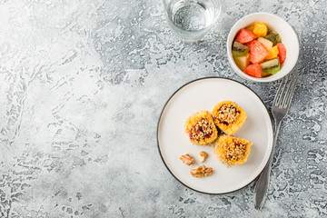 Dessert sweetened polenta