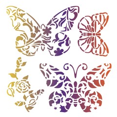 Fototapeta na wymiar Butterfly stencils art