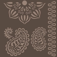 Indian ornament stencils