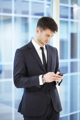 Businessman with smartphone