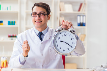 Young dentist working in the dentistry hospital