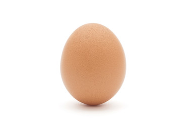 Egg isolated on white with clipping path