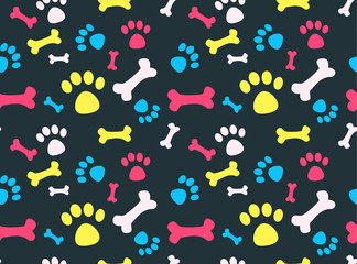Pet footprints pattern