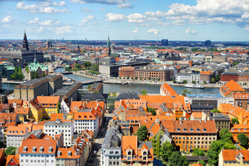 Naklejka na ściany i meble Panoramic view of Copenhagen