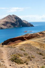 Beautiful landscape at the Ponta de Sao Lourenco, the eastern part of Madeira, Portugal