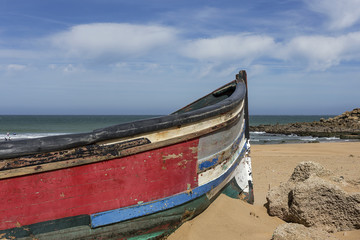 Typical wild beach in Tangier