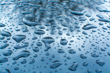 Abstract water or rain drops transparent background, wallpaper close-up