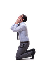 Businessman isolated on the white background