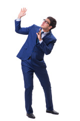 Obraz premium Businessman isolated on the white background