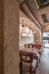 Interior design of retro styled restaurant