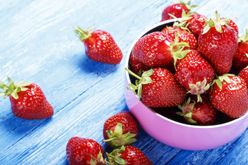 fresh juicy strawberries.